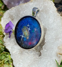 Load image into Gallery viewer, Andromeda Galactic Pendant with Druzy Quartz