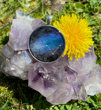 Load image into Gallery viewer, Cassiopeia Galactic Pendant with Druzy Quartz